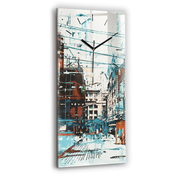 Modern vertical wall clock Street Art