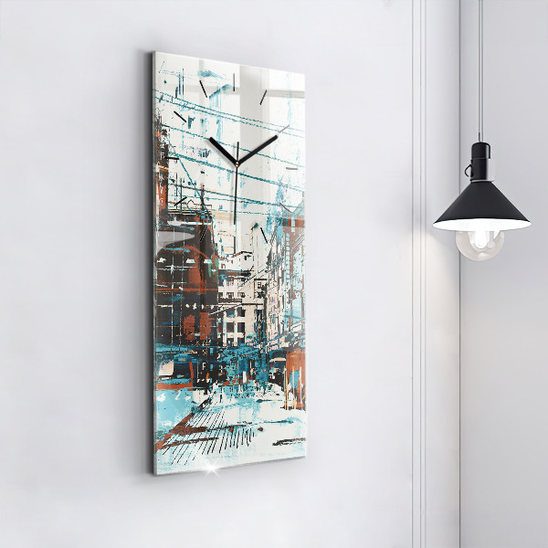 Modern vertical wall clock Street Art