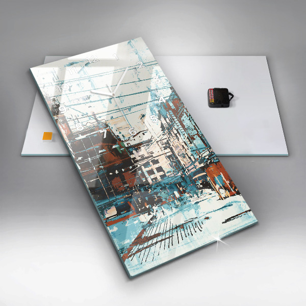 Modern vertical wall clock Street Art