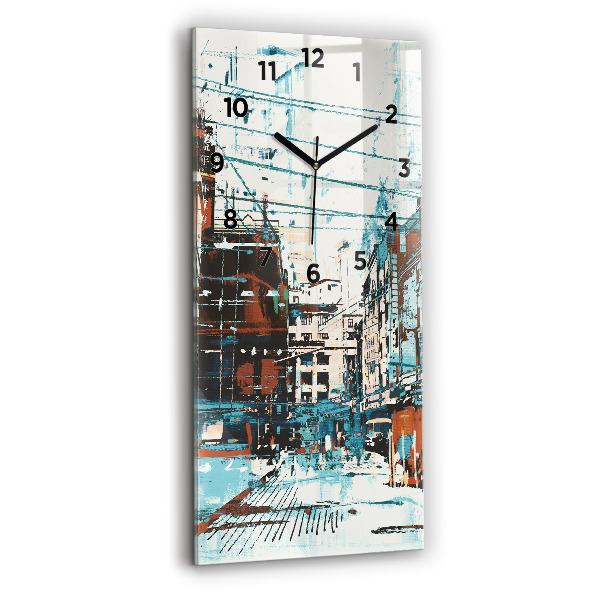 Modern vertical wall clock Street Art