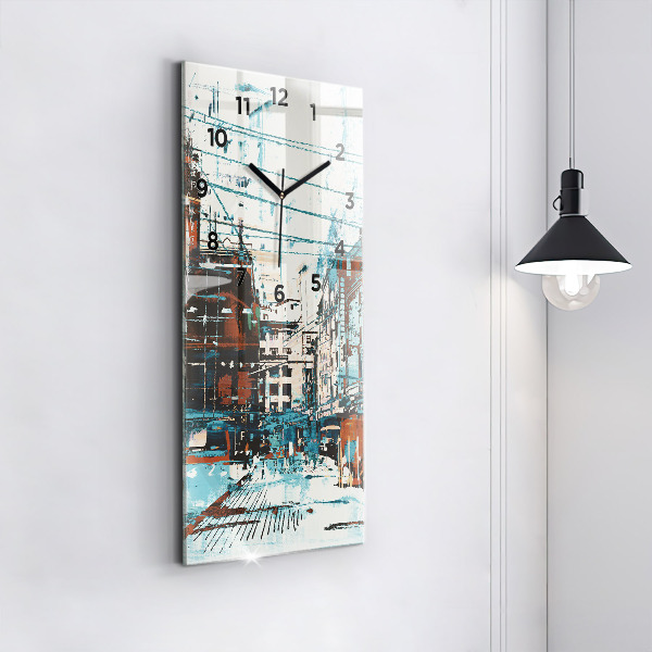 Modern vertical wall clock Street Art