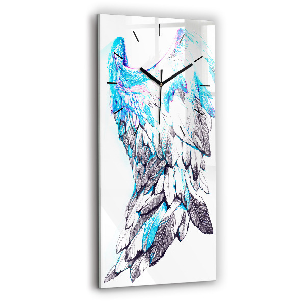 Modern vertical wall clock Imitation of bird wings