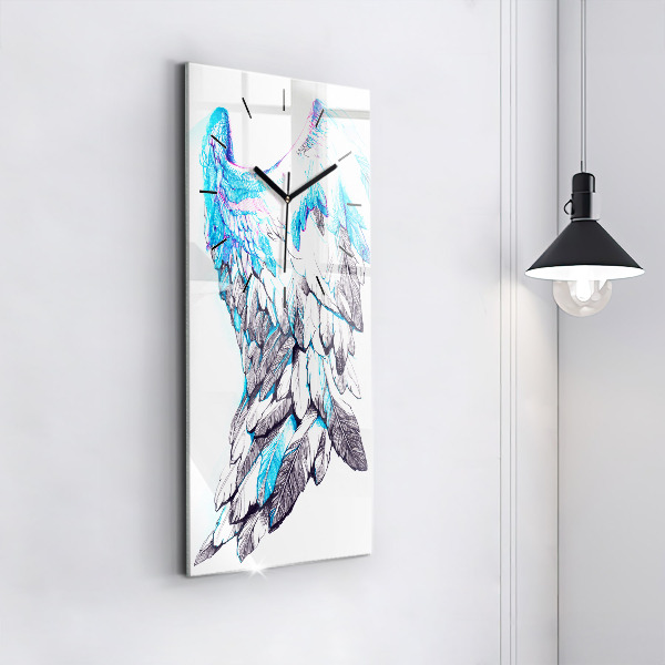 Modern vertical wall clock Imitation of bird wings