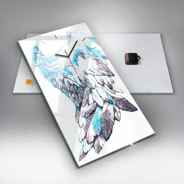 Modern vertical wall clock Imitation of bird wings
