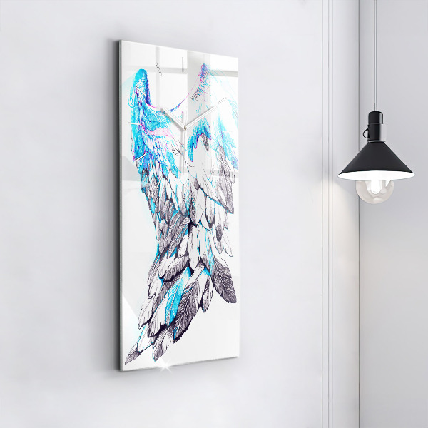 Modern vertical wall clock Imitation of bird wings
