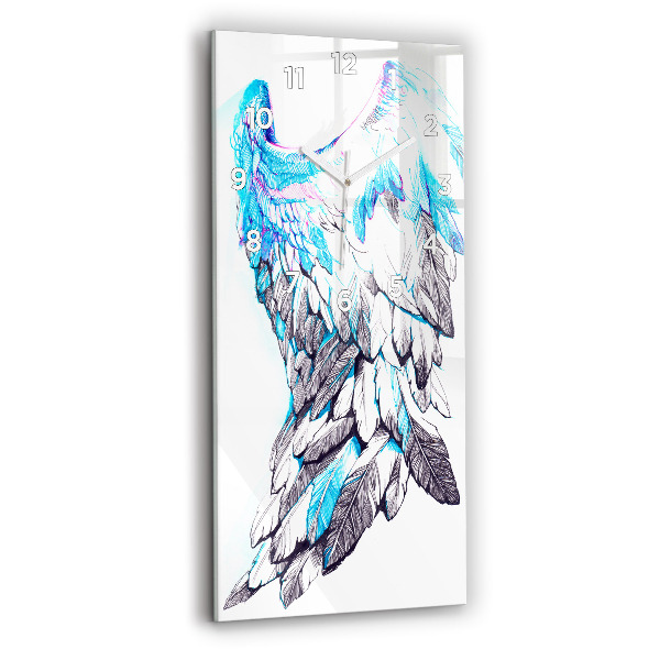 Modern vertical wall clock Imitation of bird wings