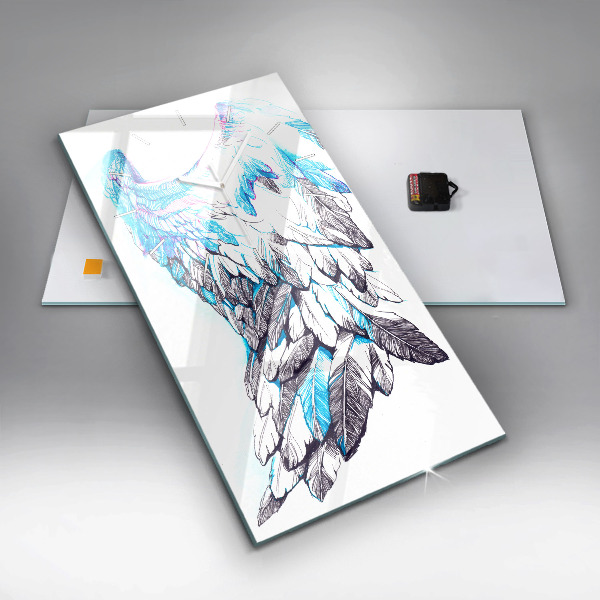 Modern vertical wall clock Imitation of bird wings