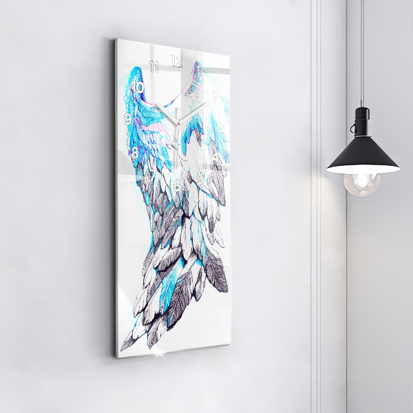 Modern vertical wall clock Imitation of bird wings