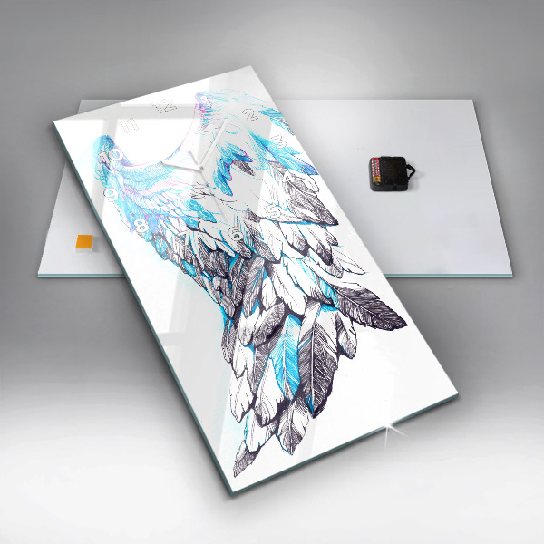 Modern vertical wall clock Imitation of bird wings