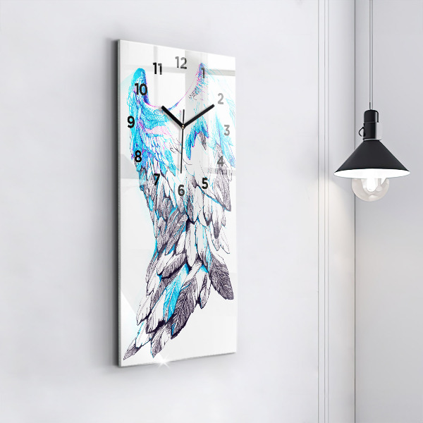 Modern vertical wall clock Imitation of bird wings
