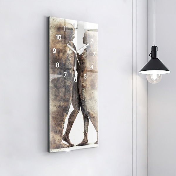 Modern vertical wall clock Abstract people sand