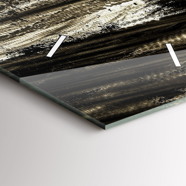 Modern vertical wall clock Woman on a rainy night