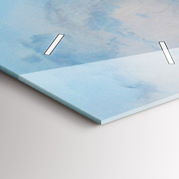 Modern vertical wall clock A ship on the water