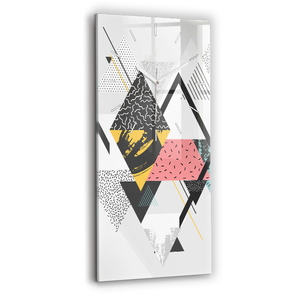 Modern vertical wall clock Geometric pattern