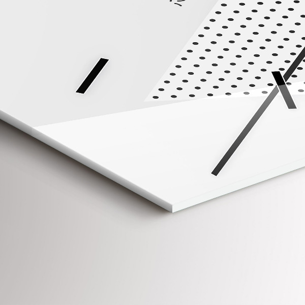 Modern vertical wall clock Geometric pattern