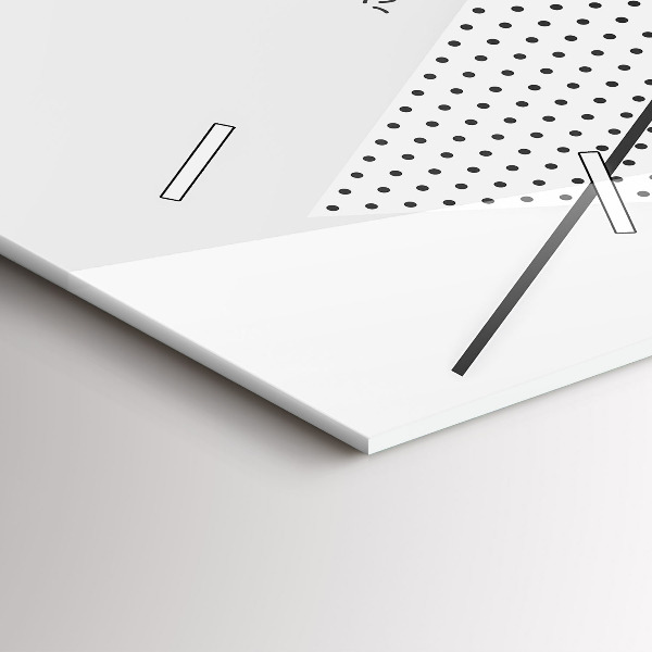 Modern vertical wall clock Geometric pattern
