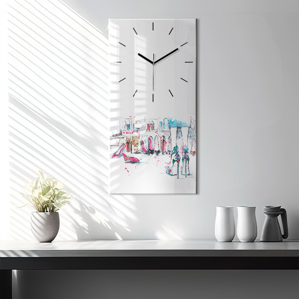 Modern vertical wall clock The element of femininity