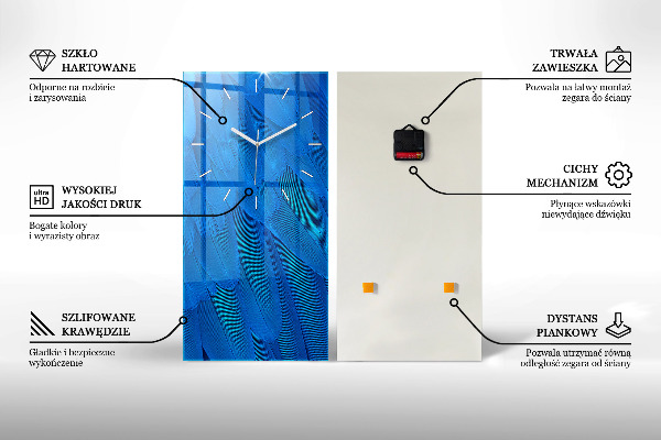 Modern vertical wall clock Zoologist