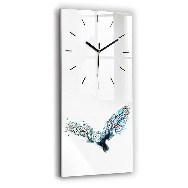Modern vertical wall clock Freedom and nature of birds