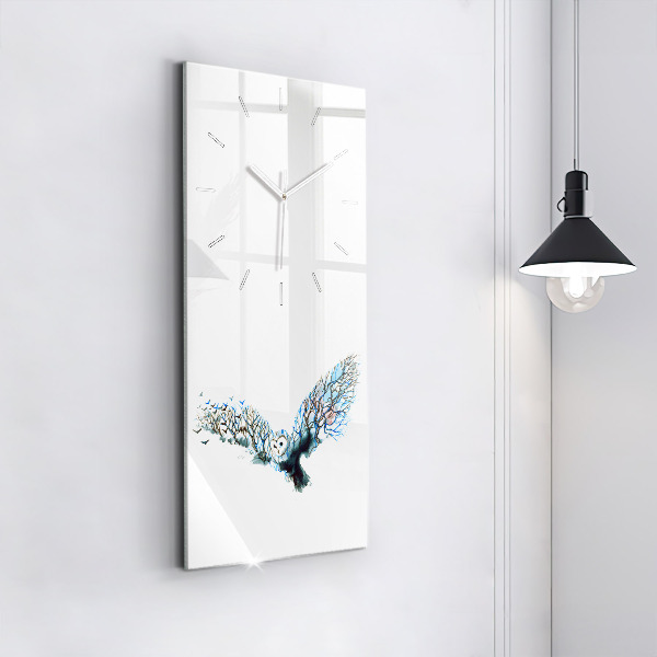 Modern vertical wall clock Freedom and nature of birds