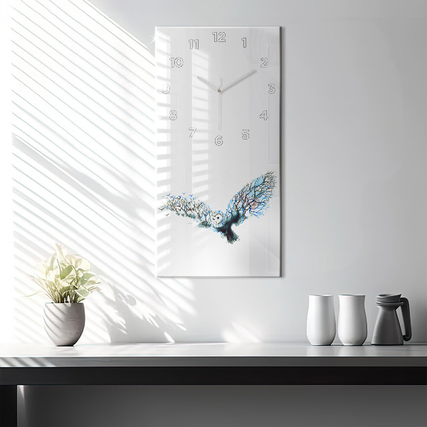 Modern vertical wall clock Freedom and nature of birds