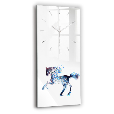Modern vertical wall clock Nature of the animal