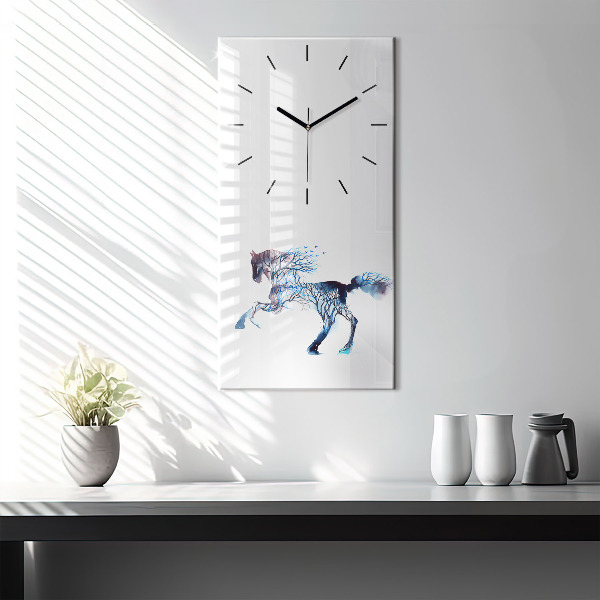 Modern vertical wall clock Nature of the animal