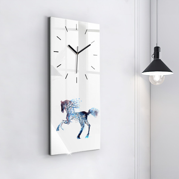 Modern vertical wall clock Nature of the animal