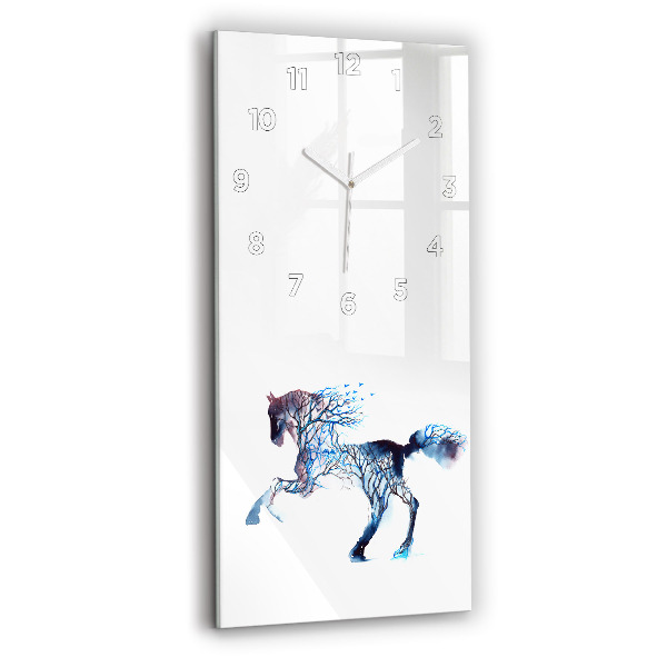 Modern vertical wall clock Nature of the animal