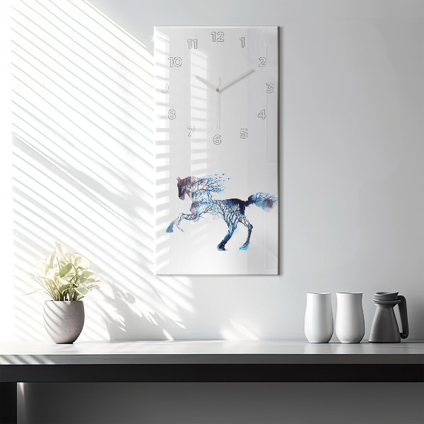Modern vertical wall clock Nature of the animal