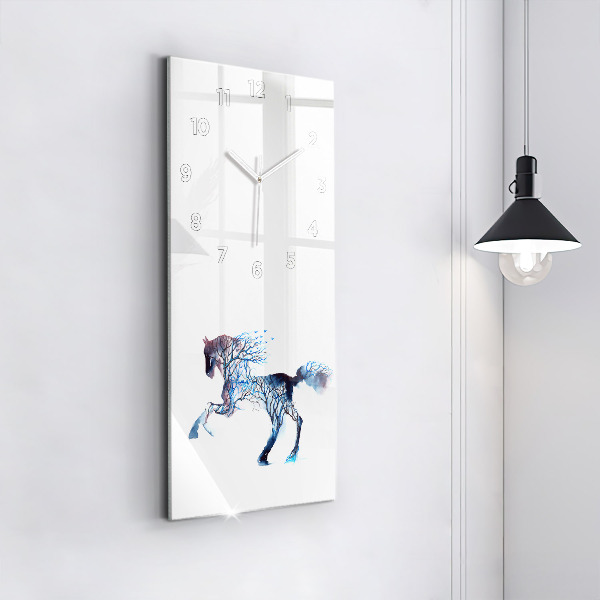 Modern vertical wall clock Nature of the animal