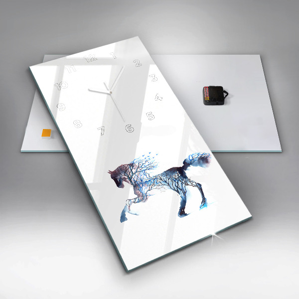 Modern vertical wall clock Nature of the animal