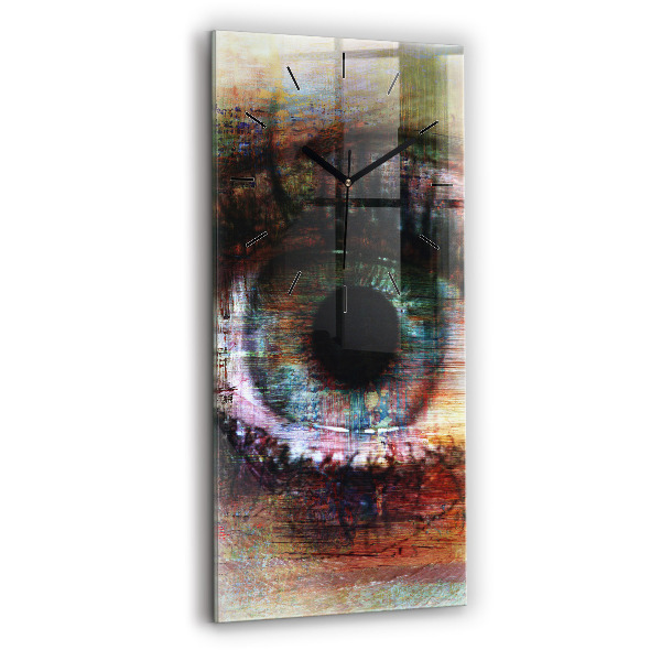 Modern vertical wall clock Street Art Eye