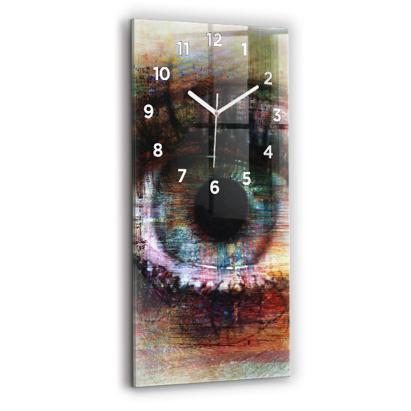 Modern vertical wall clock Street Art Eye
