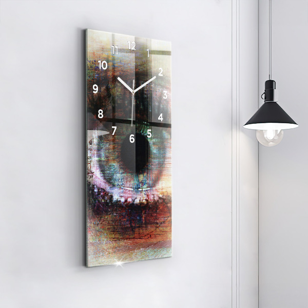 Modern vertical wall clock Street Art Eye