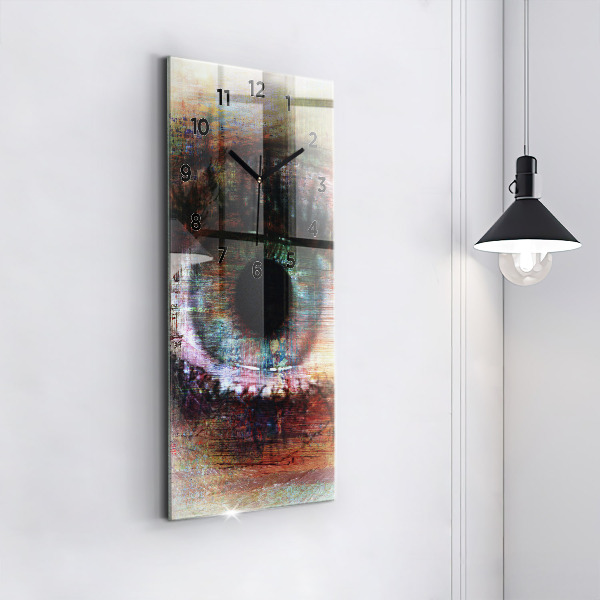 Modern vertical wall clock Street Art Eye