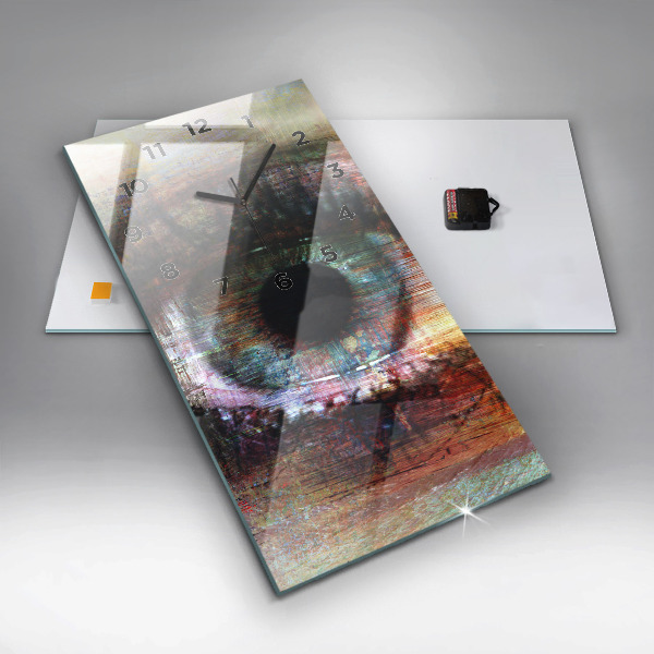 Modern vertical wall clock Street Art Eye