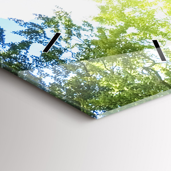 Modern vertical wall clock Lagoon Landscape