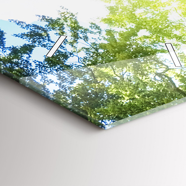 Modern vertical wall clock Lagoon Landscape