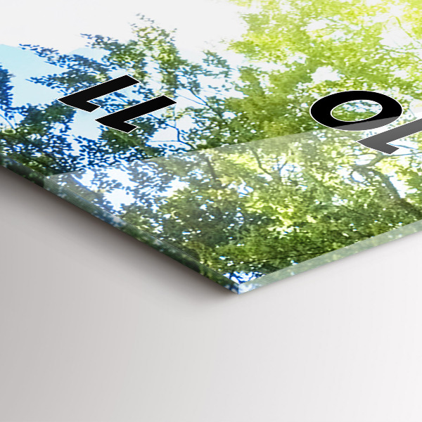 Modern vertical wall clock Lagoon Landscape