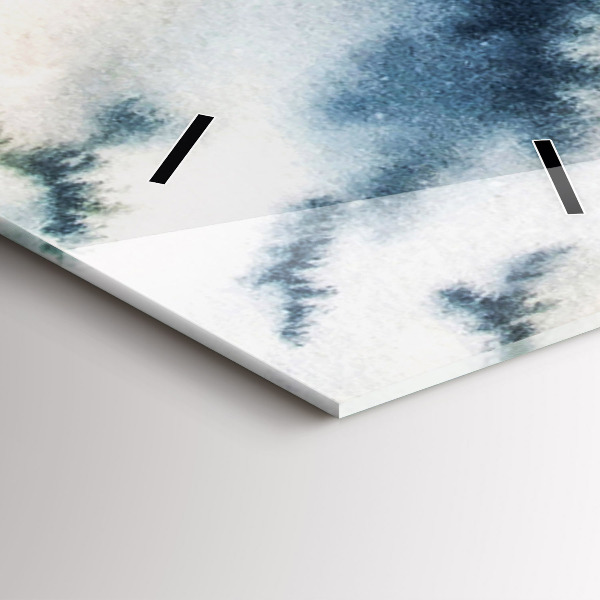 Modern vertical wall clock Winter Lake Łódka