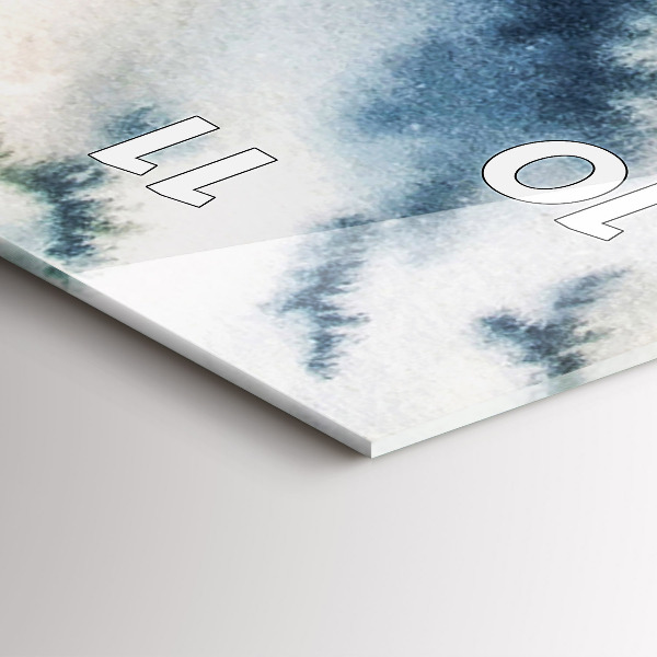 Modern vertical wall clock Winter Lake Łódka