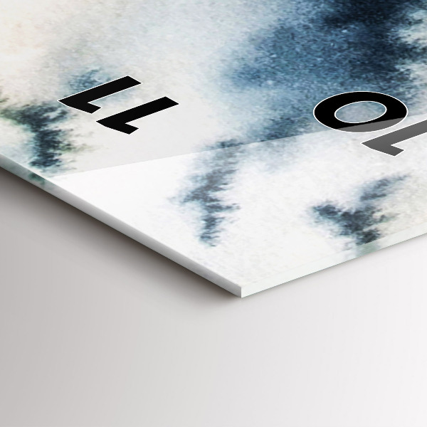 Modern vertical wall clock Winter Lake Łódka