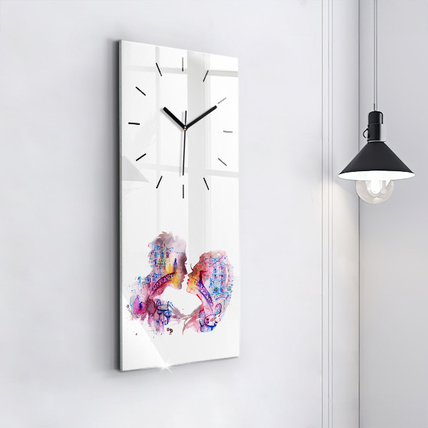 Modern vertical wall clock Two Bodies One Soul