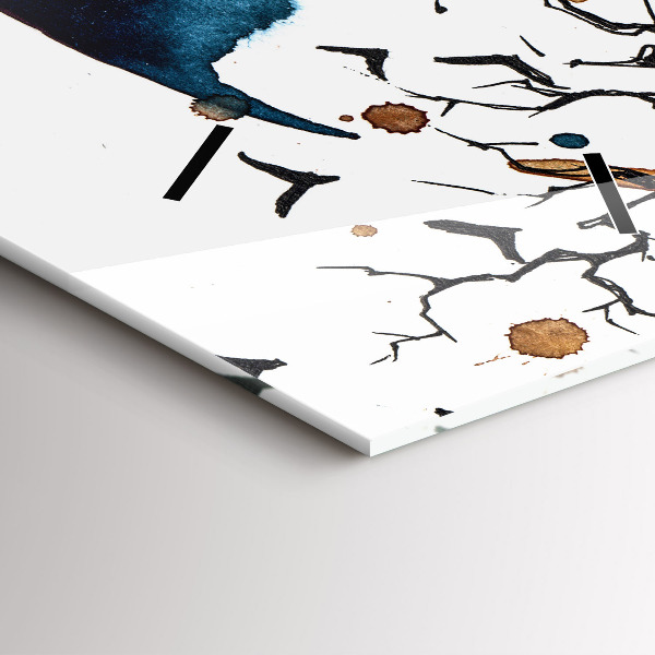 Modern vertical wall clock The Wolf and the Full Moon