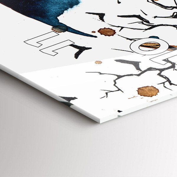 Modern vertical wall clock The Wolf and the Full Moon