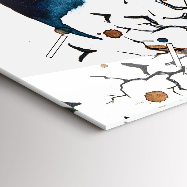 Modern vertical wall clock The Wolf and the Full Moon