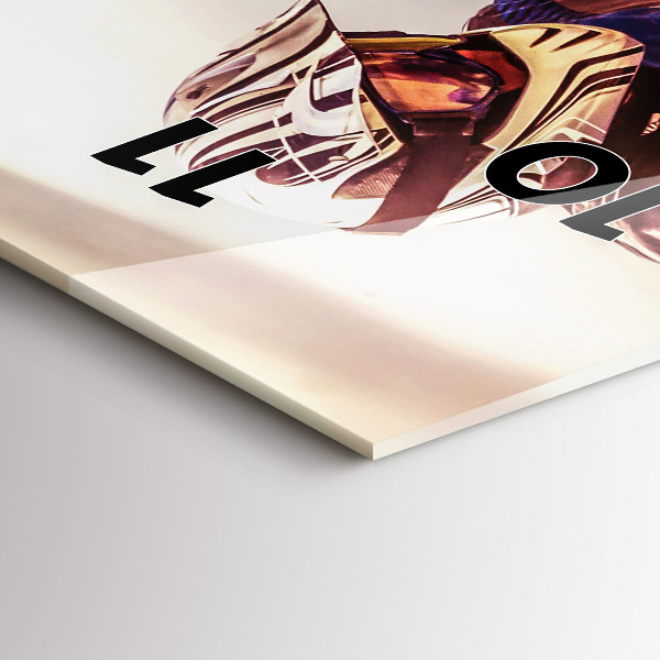 Modern vertical wall clock Motocross Enduro