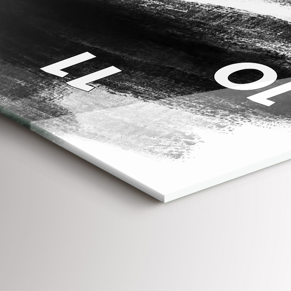 Modern vertical wall clock Woman in Black and White