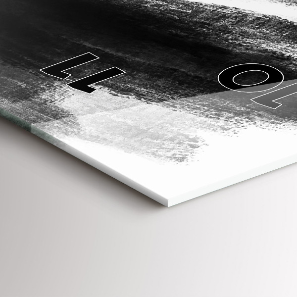 Modern vertical wall clock Woman in Black and White